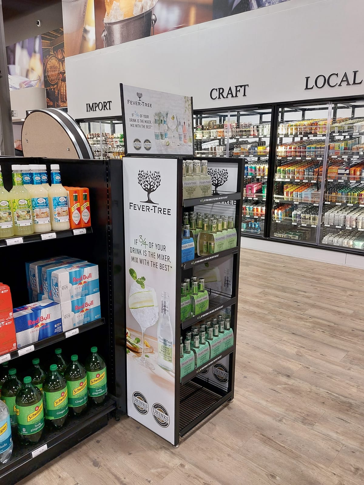 In-store display at Local Wine Shop